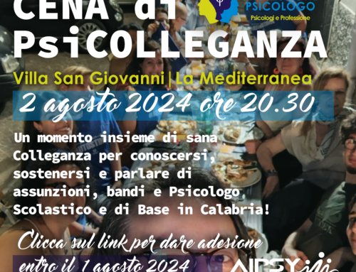 Cena di PsiColleganza | Villa San Giovanni 2 agosto 2024