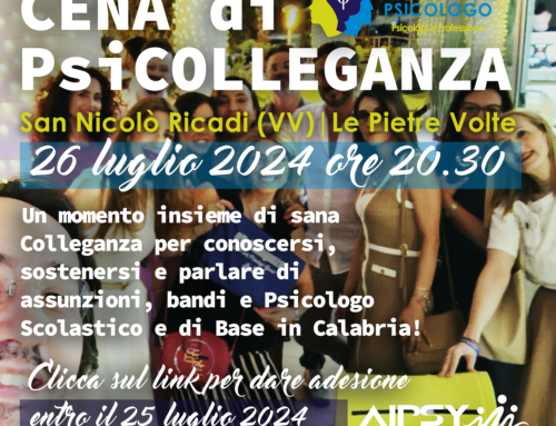 Cena di PsiColleganza | San Nicolò Ricadi (VV) 26 luglio 2024