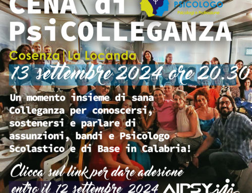 Cena di PsiColleganza | Cosenza 13 settembre 2024