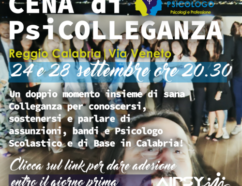 Cena di PsiColleganza | Reggio Calabria 24 e 28 settembre 2024