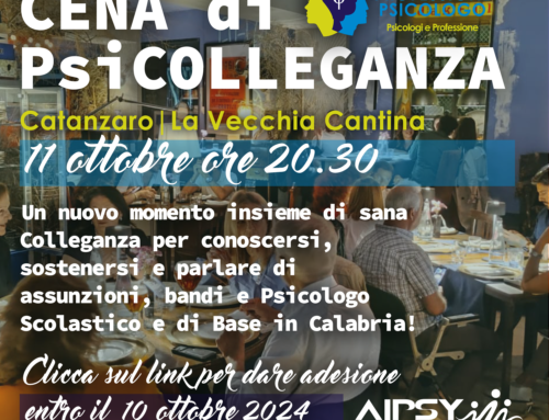 Cena di PsiColleganza | Catanzaro 11 ottobre 2024