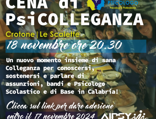 Cena di PsiColleganza | Crotone 18 novembre 2024