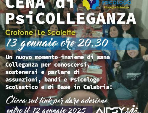 Cena di PsiColleganza | Crotone 13 gennaio 2025